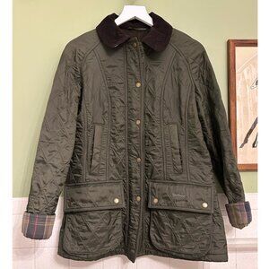 Barbour Beadnell Polarquilt Quilted Jacket Olive Size 6